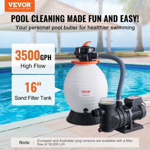 Pompa per Piscina Fuori Terra da 16 Pollici, 3500 GPH, 1 HP, con Filtri a 6 Vie - Set Completo per Sistema di Pompaggio Piscina - Product Image 2