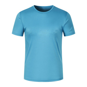 เสื้อยืดคอกลมแขนสั้นผู้ชายผ้าฝ้ายแท้ 100% สกรีนโลโก้ด้านหน้าสองสี แบบ OEM สั่งทำได้ ระบายอากาศ แห้งเร็ว เหมาะสำหรับออกกำลังกาย - Product Image 2