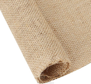 Camino de Mesa de Arpillera de 12 Pulgadas por 50 Yardas, Yute Natural, Geotextil Ecológico, Tela para Manualidades, Bordes Cosidos, Estilo Rústico Campestre - Product Image 6