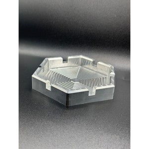 Square Aluminum Desktop Ashtray Minimalist Design Clear Smoke <b>Tray</b> for Indoor Use - Product Image 3