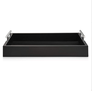 Solid Wood Tray Custom Wooden Bamboo Hotel Tray Home Snack <b>Barbecue</b> Salad Plate - Product Image 1