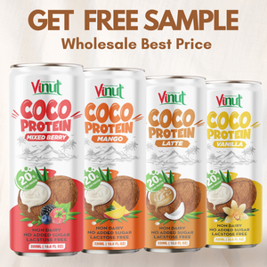 Protéine de noix de coco Lait Mangue 330ml Vietnam Fabrication 20g Protéine Prix de gros Échantillon gratuit Marque privée OEMODM - Product Image 6