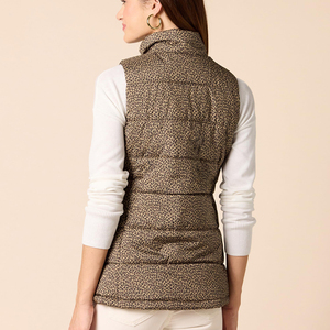 Winter Custom <b>Cropped</b> Sleeveless Women's Waterproof Breathable Windproof <b>Zip</b>-<b>Up</b> Quilted Padding Eco-Friendly Canvas Reversible - Product Image 4