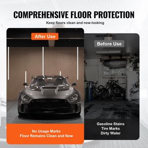 Tappetino da Garage in PVC argento da 4,9x9,2 piedi antiscivolo con struttura diamantata per auto rimorchi auto fai da te copertura 45 piedi quadrati - Product Image 6