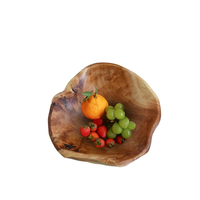 Creatieve houten schaal met voet voor hotel, restaurant, bruiloft, fruit, taartpresentatie en desserts.