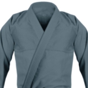 Solid Gray BJJ Kimono Uniform 100% Cotton Durable Adult Unisex Martial Arts Wear Regular Fit Plain Dyed Style - Product Image 5