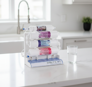 [3,2] Sistema RO de filtros en línea de 5 etapas con bomba, tanque de almacenamiento estándar de plástico NSF de G - Product Image 1