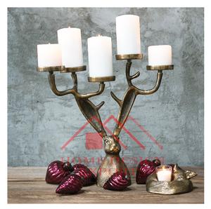 Soporte de vela de metal para Decoración de mesa, soporte de vela de metal para decoración de interiores y restaurantes para el hogar de lujo - Product Image 1