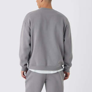 Sweat-shirt basique personnalisé pour homme, coupe oversize à épaules tombantes, sweat-shirt kangourou uni, sweats à capuche pour femme - Product Image 2