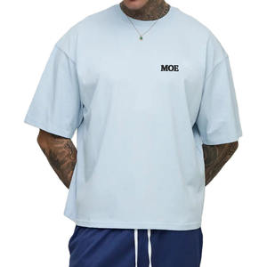 T-shirt en jersey de coton de qualité export pour homme, coupe classique, logo minimal sur la poitrine, marque privée, fabrication OEM, production en gros - Product Image 1