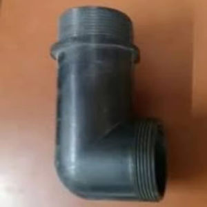 Codo roscado de 90 grados de polipropileno negro, fabricado con plástico de polipropileno reforzado con fibra de vidrio duradero. - Product Image 1