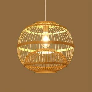 Abat-jour en bambou artisanal, lampe suspendue tissée, couverture de lampe, lustre pour intérieurs bohèmes, décoration intérieure, fabriqué au Vietnam - Product Image 2