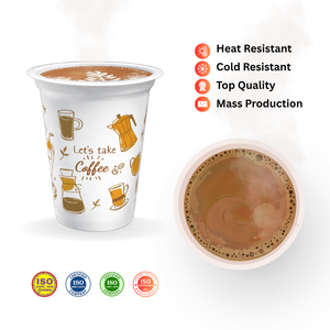 Food-Graded Coffee Doodle Custom Printing 200 ml <b>Plastic</b> PP Polypropylene <b>Cup</b> made in Indonesia - Product Image 4