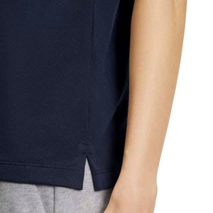Camiseta de Manga Corta Azul Marino para Mujer, Estilo Vintage, Tejida con Spandex/Algodón, Transpirable, Ecológica, Antiarrugas, Corte Regular Informal - Product Image 4