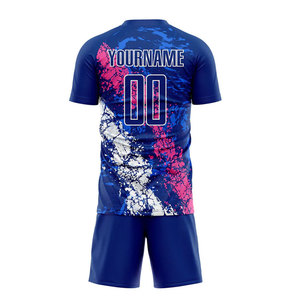 Uniformes de fútbol personalizados con nombre de equipo en color sólido, uniformes de fútbol sublimados al por mayor para unisex - Product Image 3