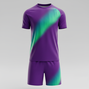 ชุดฟุตบอลแบบ unisex พร้อมกางเกงขาสั้น ชุดฝึกซ้อมแบบสองชิ้น ชุดกีฬาแห้งเร็ว รับผลิตตามแบบ OEM - Product Image 1
