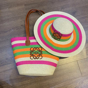 Bolso de mano de paja vintage para mujer, moda de verano, con cadenas de perlas, forro de algodón, cremallera, bordado, lazo, plumas y borlas, para playa y picnic - Product Image 4