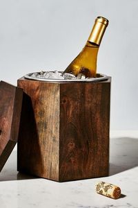 Cubo de Hielo de Madera de Acacia de Diseño Tradicional a Precio de Fábrica para Bar, Hotel, Bodas, Fiestas, Almacenamiento de Cerveza y Vino - Product Image 3