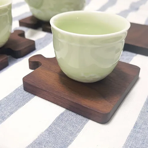 Creative Wood Puzzle Coasters Natural Crafts Multi-functional Beverage Drink Coaster for <b>Bar</b> Restaurants Office In Wholesale - Product Image 6