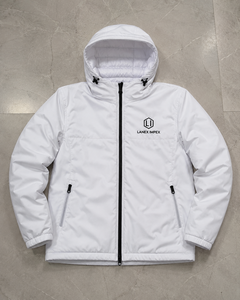Custom <b>Men's</b> Solid <b>White</b> Hooded <b>Puffer</b> <b>Jacket</b> Waterproof Windproof Winter Insulated Outdoor Thermal Coat Full Zip Parka OEM ODM - Product Image 6