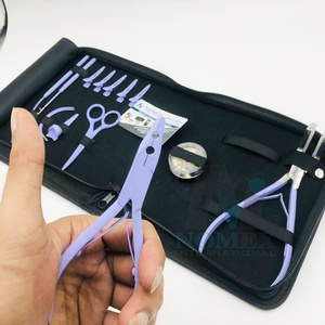Kit de Herramientas para Extensiones de Cabello con Pinza de Presión para Extensiones de Cinta Adhesiva, Herramientas de Bucle para Extensiones de Cabello, Anillo de Separación Rápida para Cabello, Color Morado, Logotipo Personalizado - Product Image 1