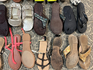 Sandalias Planas de <span class=keywords><strong>Segunda</strong></span> <span class=keywords><strong>Mano</strong></span> de Marca Internacional para Mujer, Sandalias de Diseñador para Playa, Sepatu Kitten Heel - Product Image 5