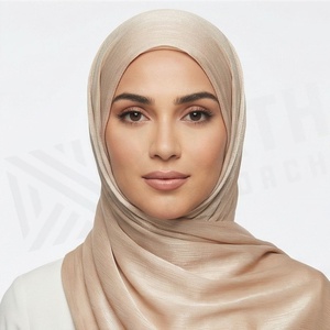 Hiyab de Seda Satinada de Color Sólido para Mujer, Suave al Tacto, para Uso Diario, Pañuelo Étnico de Oriente Medio - Product Image 2