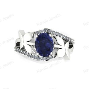 2025 arrivée de luxe conception personnalisée en argent Sterling 925 bijoux en pierres précieuses ronde plaquée bague de fiançailles de mariage faite à la main en Inde - Product Image 4