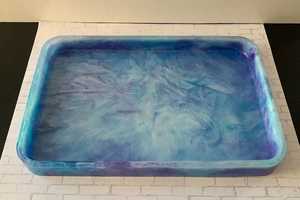 Plateau de service décoratif en résine pour l'organisation de fêtes, améliorant la présentation de la table avec une surface élégante et durable - Product Image 4