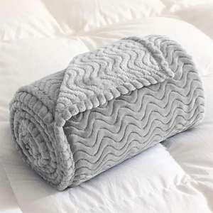 Manta de Invierno de Lujo al por Mayor, 100% Poliéster Raschel, Suave, Cálida y Acogedora para Sofá o Cama, Diseño Floral Sólido de Alta Calidad - Product Image 4