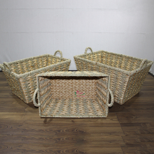 High Quality Large Rectangle Water Hyacinth <b>Storage</b> with Handles Organizer for Laundry Use & Home Organizer Vietnam - Product Image 6