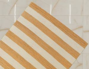 พรมปูพื้นสไตล์โบโฮทันสมัย ทอมือจากเส้นใยปอกระเจา ลายเส้นสีเอิร์ธโทน  ตกแต่งบ้านสไตล์เรียบง่ายแต่หรูหรา - Product Image 5