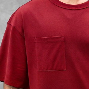 T-shirts de sport pour hommes de couleur rouge magnifique, surdimensionnés, respirants, confortables, durables, en polyester, personnalisables - Product Image 4