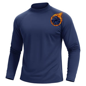 Hauts de compression pour hommes à manches longues, séchage rapide, pour le sport et la gym, personnalisables et vierges - Product Image 1