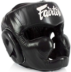 หมวกป้องกันศีรษะสำหรับชกมวย Fairtex สีดำ น้ำหนักเบา เป็นมิตรกับสิ่งแวดล้อม ผลิตตามสั่งเฉพาะบุคคล คุณภาพสูง หนังแท้ 100% - Product Image 5