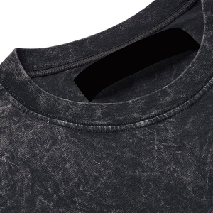 High Quality Customizable Plain Dyed New Arrival Men Acid Wash T Shirt / Wholesale Prices Short Sleeves Men Acid Wash T Shirt - Product Image 6
