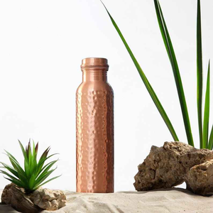 <b>Copper</b> Water Bottle | 100% <b>Copper</b> | Leak Proof | Metal Round Antique - Product Image 1
