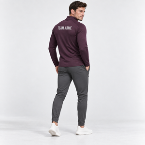 Vente en gros de T-shirts de course mi-zippés pour hommes, respirants, légers, en maille haute performance, fournisseur OEM - Product Image 2