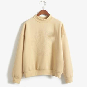 เสื้อสเวตเชิ้ตคอกลมสีฟ้าอ่อนสำหรับผู้หญิง ผ้าฝ้ายและใยไผ่ เป็นมิตรกับสิ่งแวดล้อม กันน้ำ สวมใส่สบายๆ ทรงปกติ สำหรับฤดูใบไม้ร่วง - Product Image 4