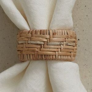 Anillo para Servilletas de Ratán de Diseño Famoso, Anillo para Servilletas de Ratán Tejido, Anillo para Servilletas de Yute y Ratán, Decoración de Mesa a un Precio Muy Razonable - Product Image 3