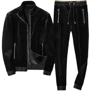 Rich Feel Thick Velour Clothing Long Sleeve Warm <b>Lounge</b> Wear Two Piece Outfit High Quality Velvet Track Suit - Product Image 1