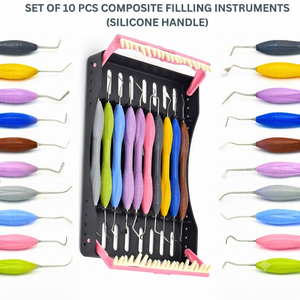 ชุดเครื่องมืออุดฟันคอมโพสิตด้ามจับซิลิโคน 10 ชิ้น โดย Optitech Instruments - Product Image 1