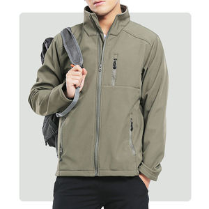 Veste de travail en gros, veste softshell en polyester 300 g/m², veste de sport avec logo personnalisé pour les détaillants américains de produits de plein air - Product Image 5