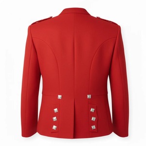 2026 Top Sell Scottish Men's Orange <b>Wool</b> Prince Charlie Kilt Jacket With <b>Vest</b> Wedding Jacket Oem Odm - Product Image 2