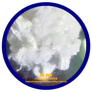 Fibres de rembourrage 100 % polyester 6D H lisses blanches recyclées, ignifuges, pour la fabrication de fibres de coton et le rembourrage du béton - Product Image 4
