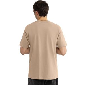 เสื้อยืดคอกลมแขนสั้นสีเบจสำหรับผู้ชาย ผ้าฝ้ายนุ่ม สวมใส่สบาย ทรงโอเวอร์ไซส์ น้ำหนักเบา ระบายอากาศได้ดี เหมาะสำหรับใส่ในฤดูร้อน สไตล์สตรีทแวร์ ขายส่ง - Product Image 2