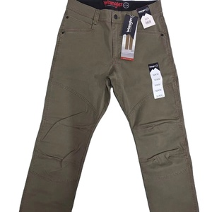 Pantalon décontracté pour homme, coupe régulière, 100% coton, léger, taille mi-haute, devant plat, anti-froissement, respirant, écologique, été - Product Image 1