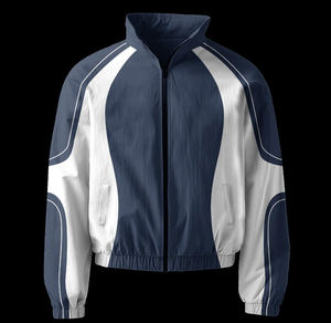 2026 New Arrival Men's <b>Black</b> Sublimation Zip-Up <b>Windbreaker</b> Tracksuit Breathable Nylon Lightweight for Summer Printed Technics - Product Image 4