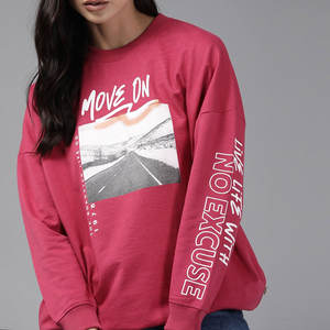 Sudadera Moderna Personalizada para Mujer, Nuevo Estilo, Tejido de Poliéster Puro, Corte Holgado - Product Image 1