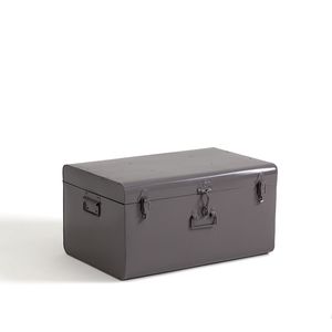 Baúl metálico rectangular Sage de diseño minimalista con tapa para organizar objetos diversos, 1 capa con bisagras y gran capacidad. - Product Image 4